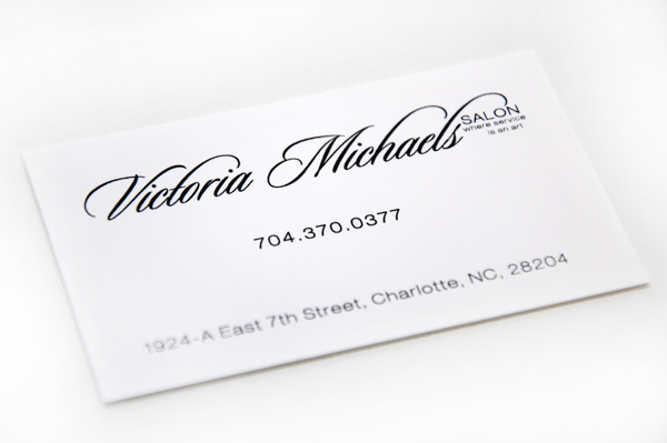 Victoria Michaels Salon Business Card